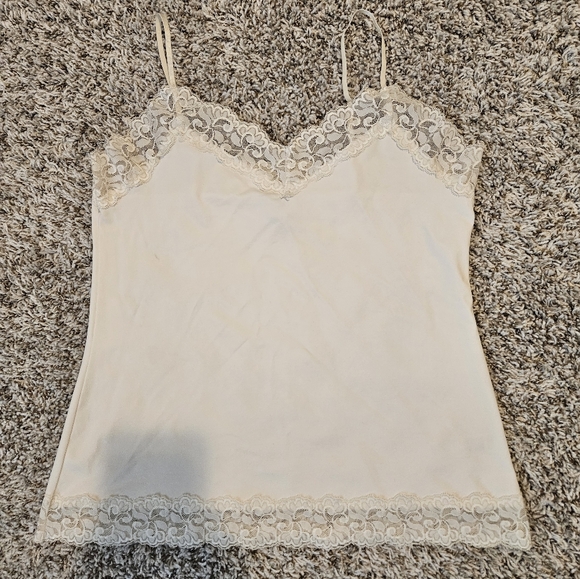 White House Black Market Tops - White House Black Market Cream Lace Cami